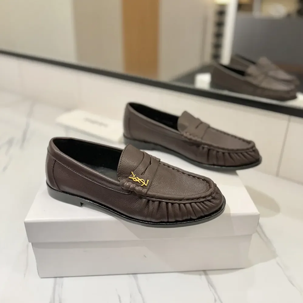 Saint Laurent YSL Le Loafer Supple in Matte Leather for Unisex