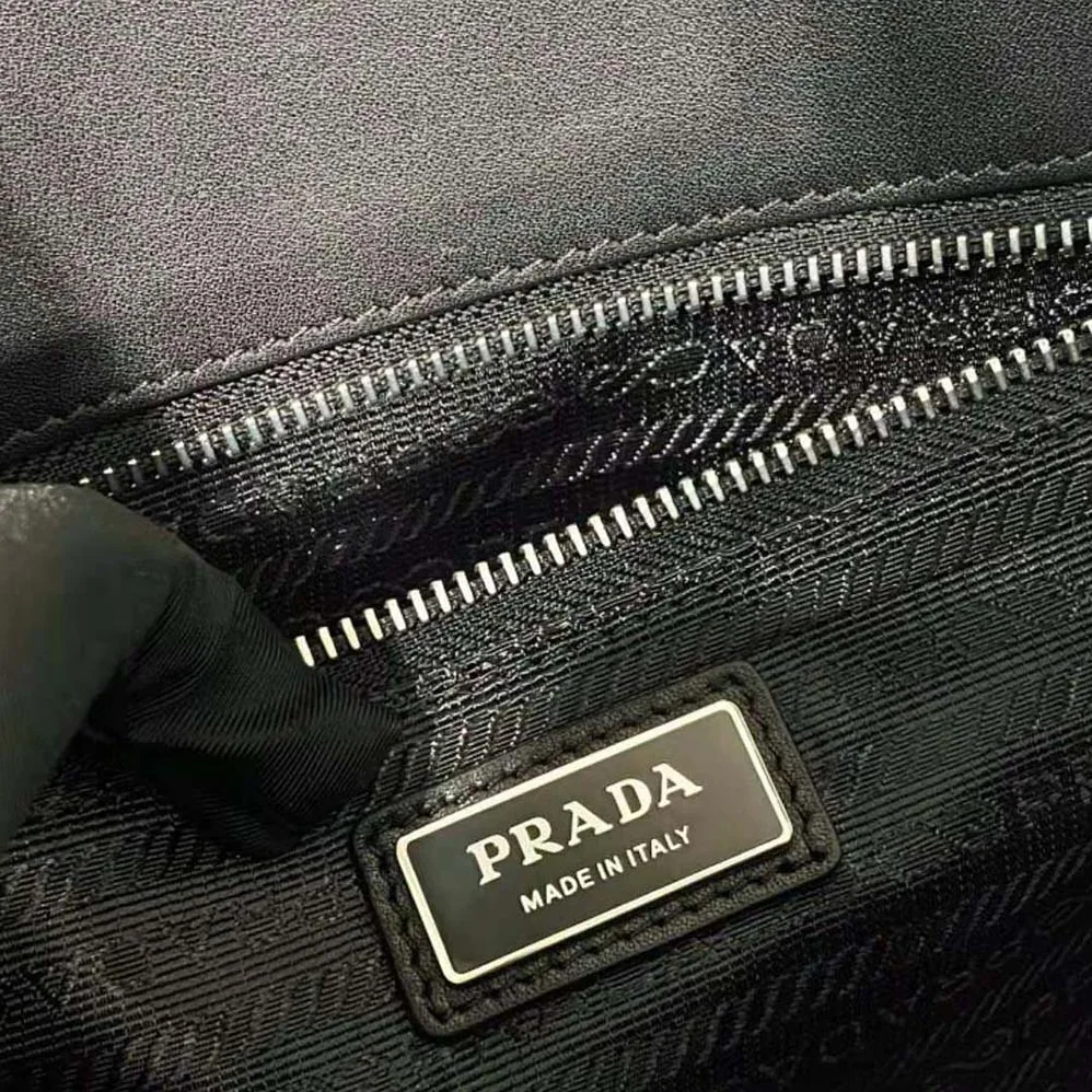 Prada Brushed Leather Tote with Water Bottle for Men Prada Brushed Leather Tote with Water Bottle for Men