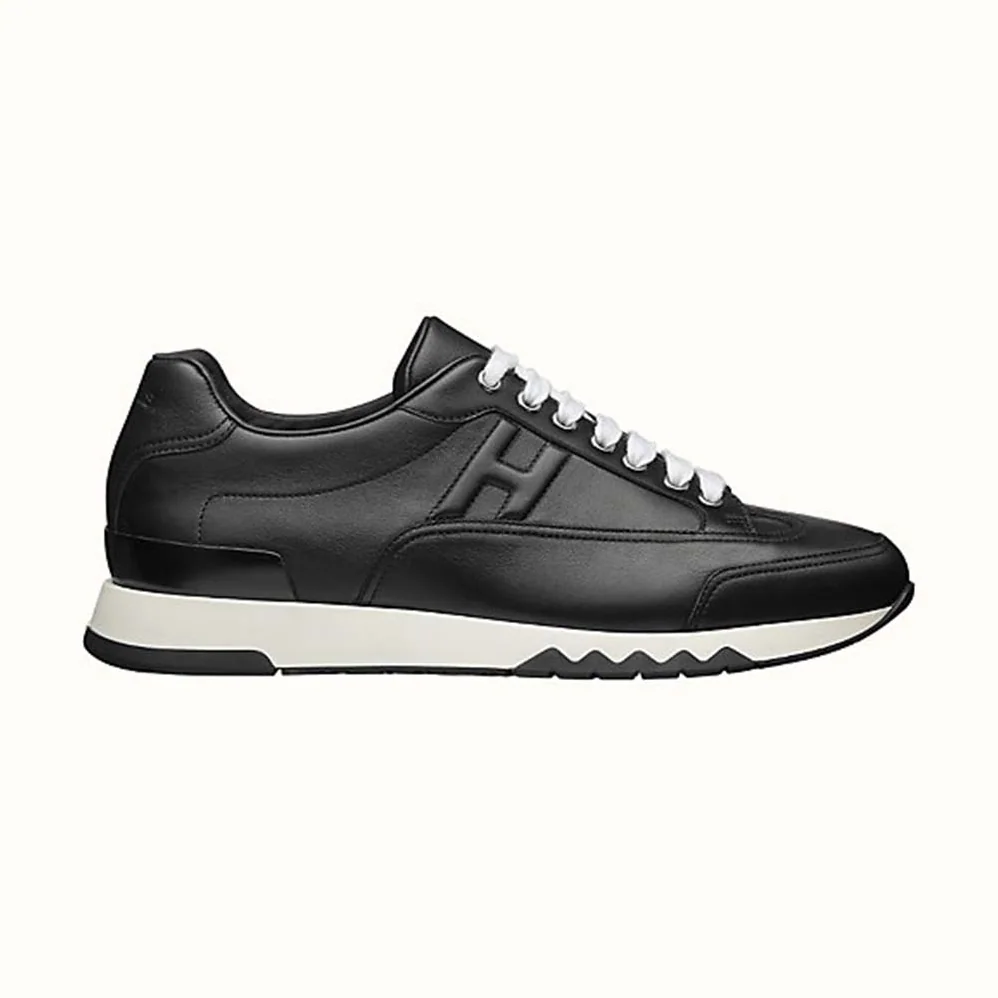 Hermes Trail sneaker in Calfskin for Men in Black
