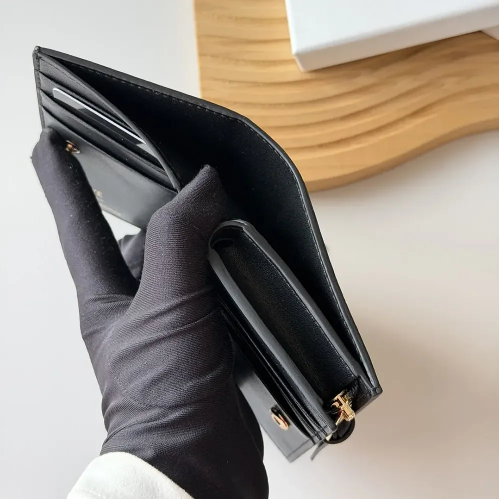 Loewe Compact Wallet in Nappa Calfskin for Unisex in Black Loewe Compact Wallet in Nappa Calfskin for Unisex in Black