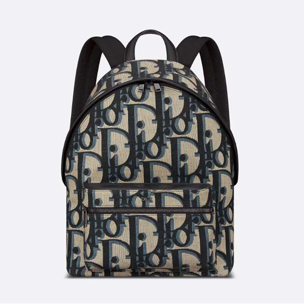 Dior Rider Backpack Beige and Black Maxi Dior Oblique Jacquard for Men Dior Rider Backpack Beige and Black Maxi Dior Oblique Jacquard for Men
