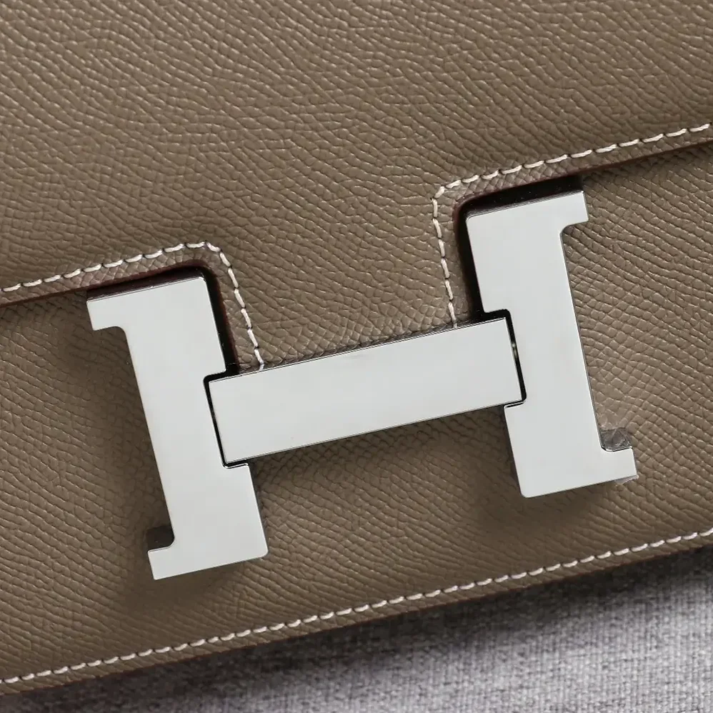 Hermes Constance 19 Bag Epsom Leather for Women in Grey/Silver