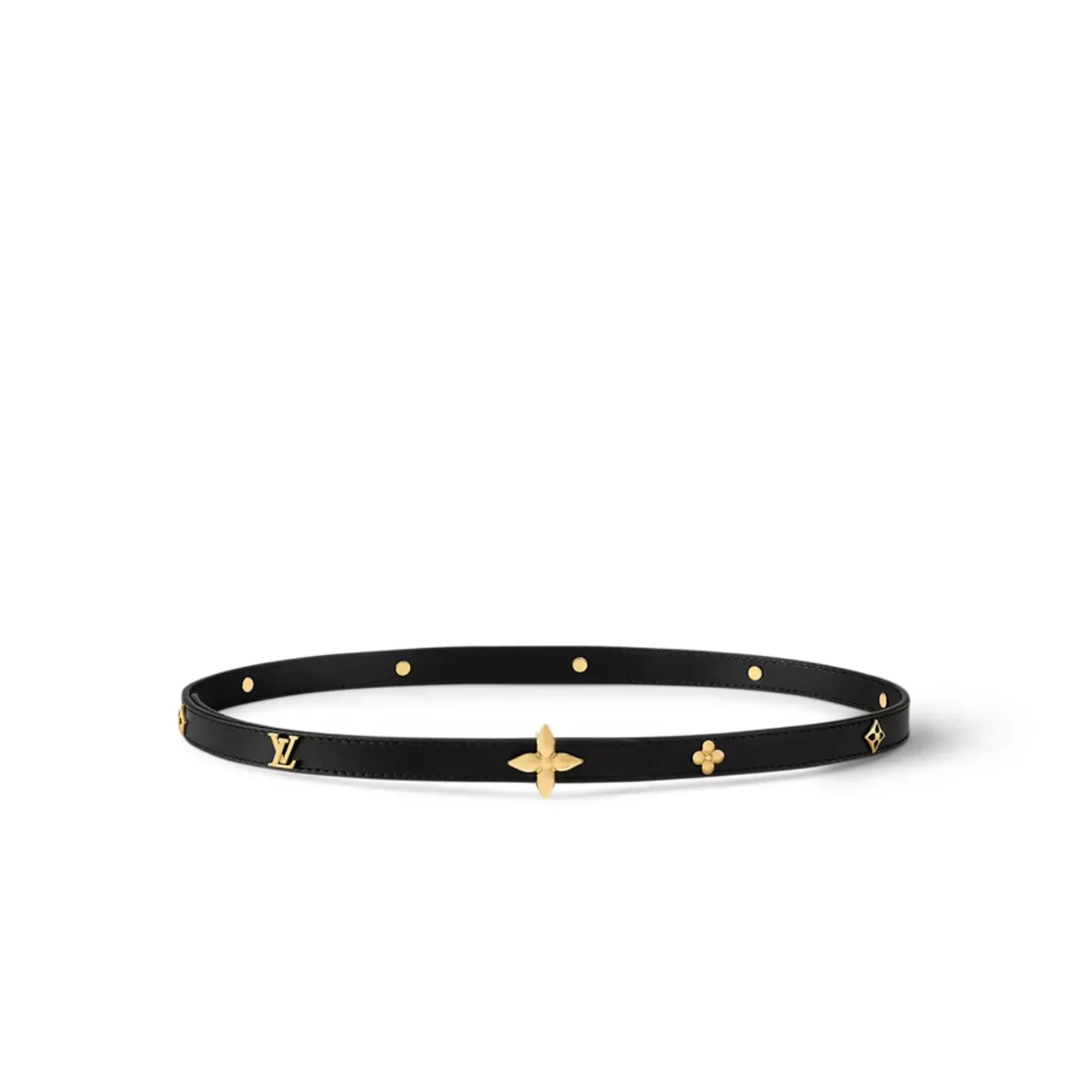 Louis Vuitton Mini Flowergram Studs Belt Black