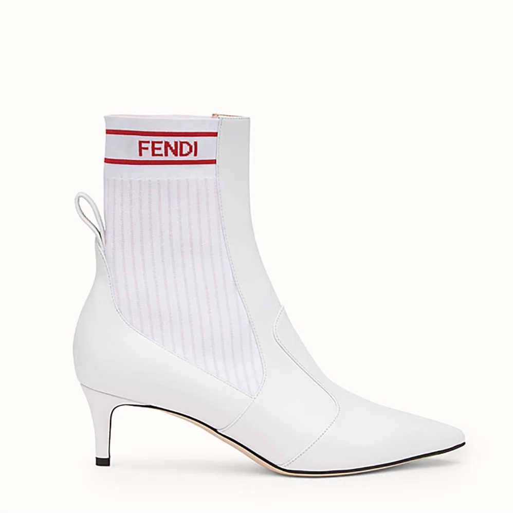 Fendi Shoes White Leather Boots for Women Fendi Shoes White Leather Boots for Women