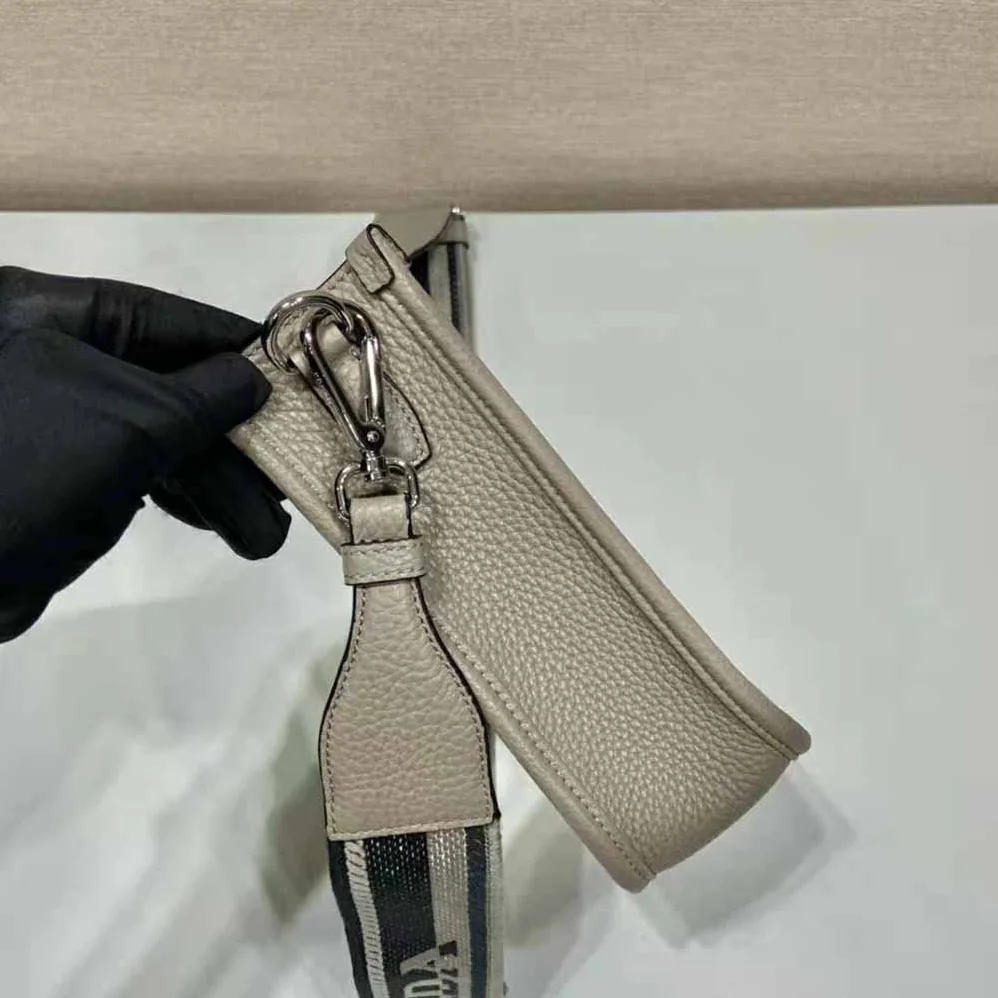 Prada Leather Mini Shoulder Bag for Unisex in Grey Prada Leather Mini Shoulder Bag for Unisex in Grey
