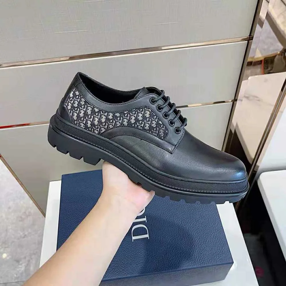 Dior Explorer Derby Shoe Black Smooth Calfskin for Men
