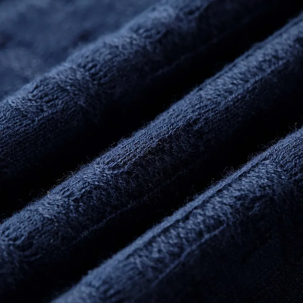 Fendi Dark Blue Cotton Tricot Polo Shirt for Men