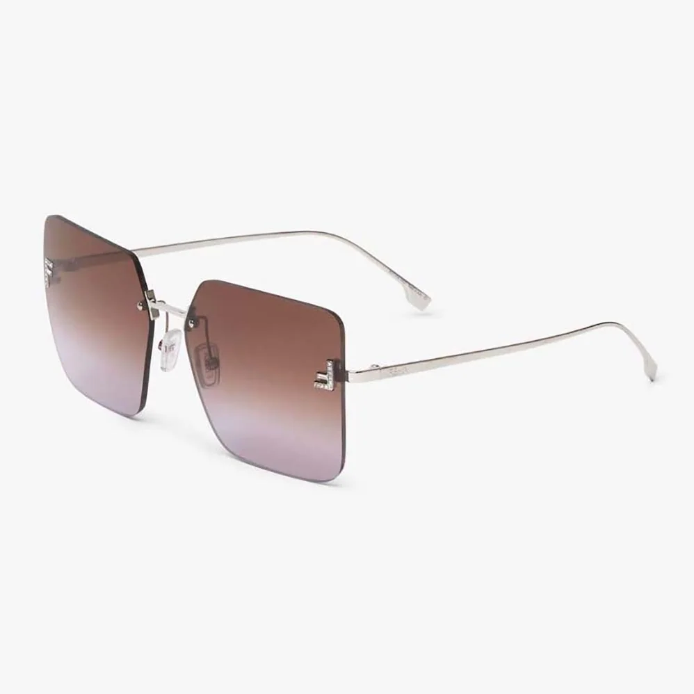 Fendi First Palladium Metal Sunglasses with Two for Women in Tone Gradient Lenses Fendi First Palladium Metal Sunglasses with Two for Women in Tone Gradient Lenses