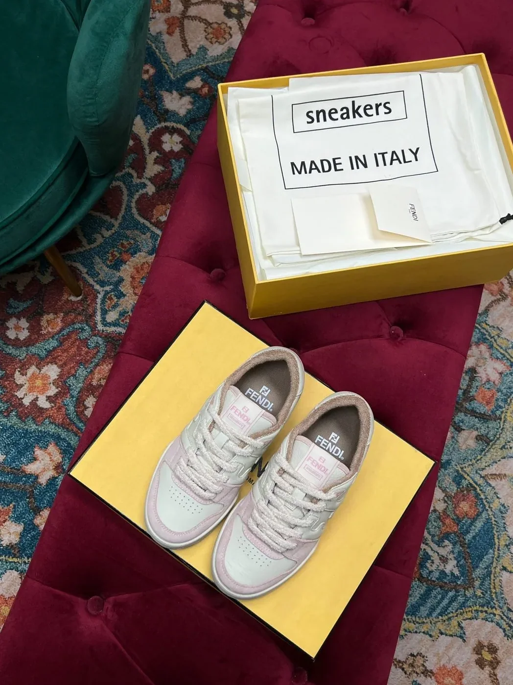 Fendi Match Low Tops In Pink 8E8252AHH2F1FHT Fendi Match Low Tops In Pink 8E8252AHH2F1FHT