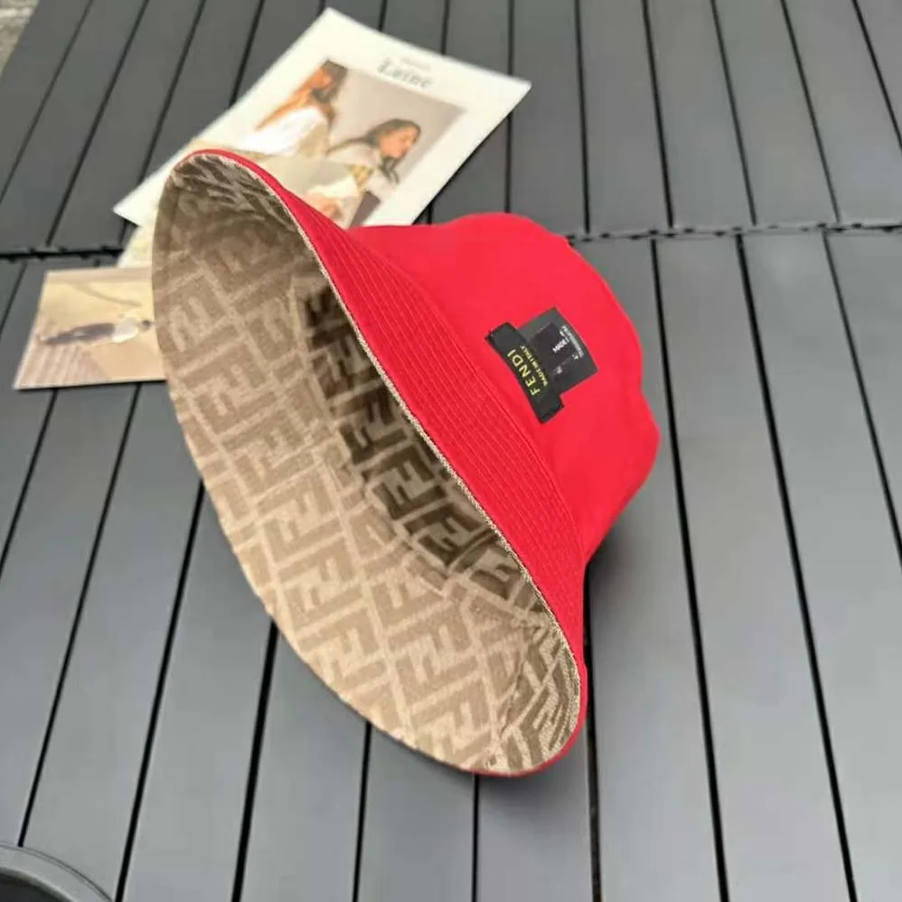 Fendi Brown Fabric Hat for Women