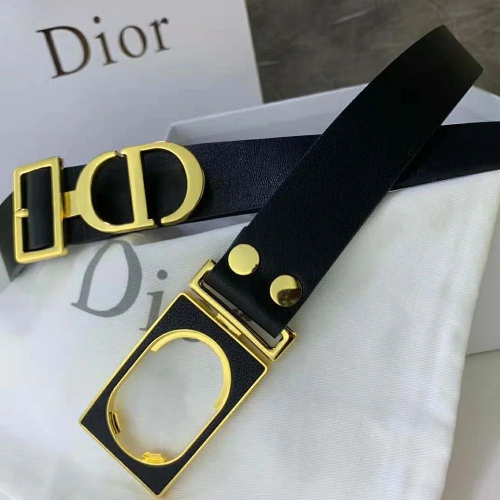Dior 30 Montaigne Belt Black Smooth Calfskin, 30 MM for Women Dior 30 Montaigne Belt Black Smooth Calfskin, 30 MM for Women