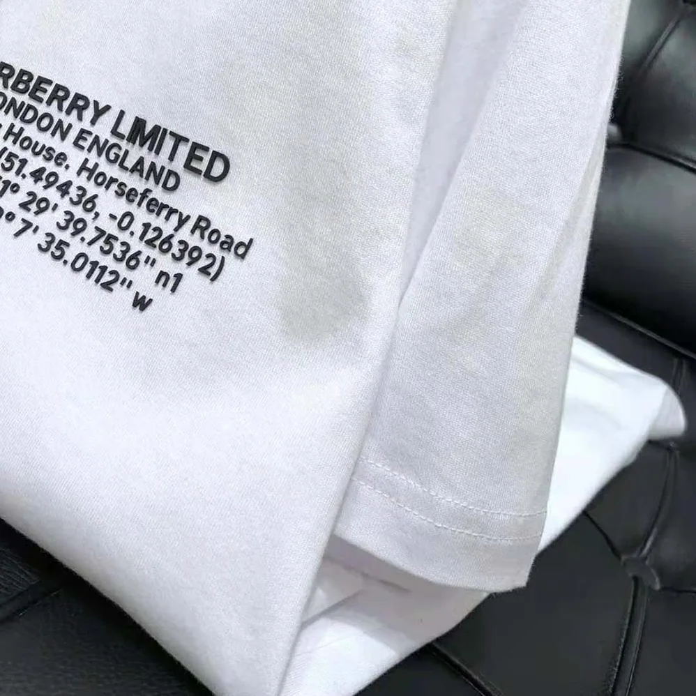 Burberry Location Print Cotton Oversized T-shirt for Men in White Burberry Location Print Cotton Oversized T-shirt for Men in White