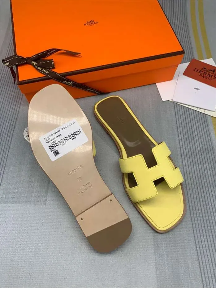 Hermes Oran Sandal Yellow
