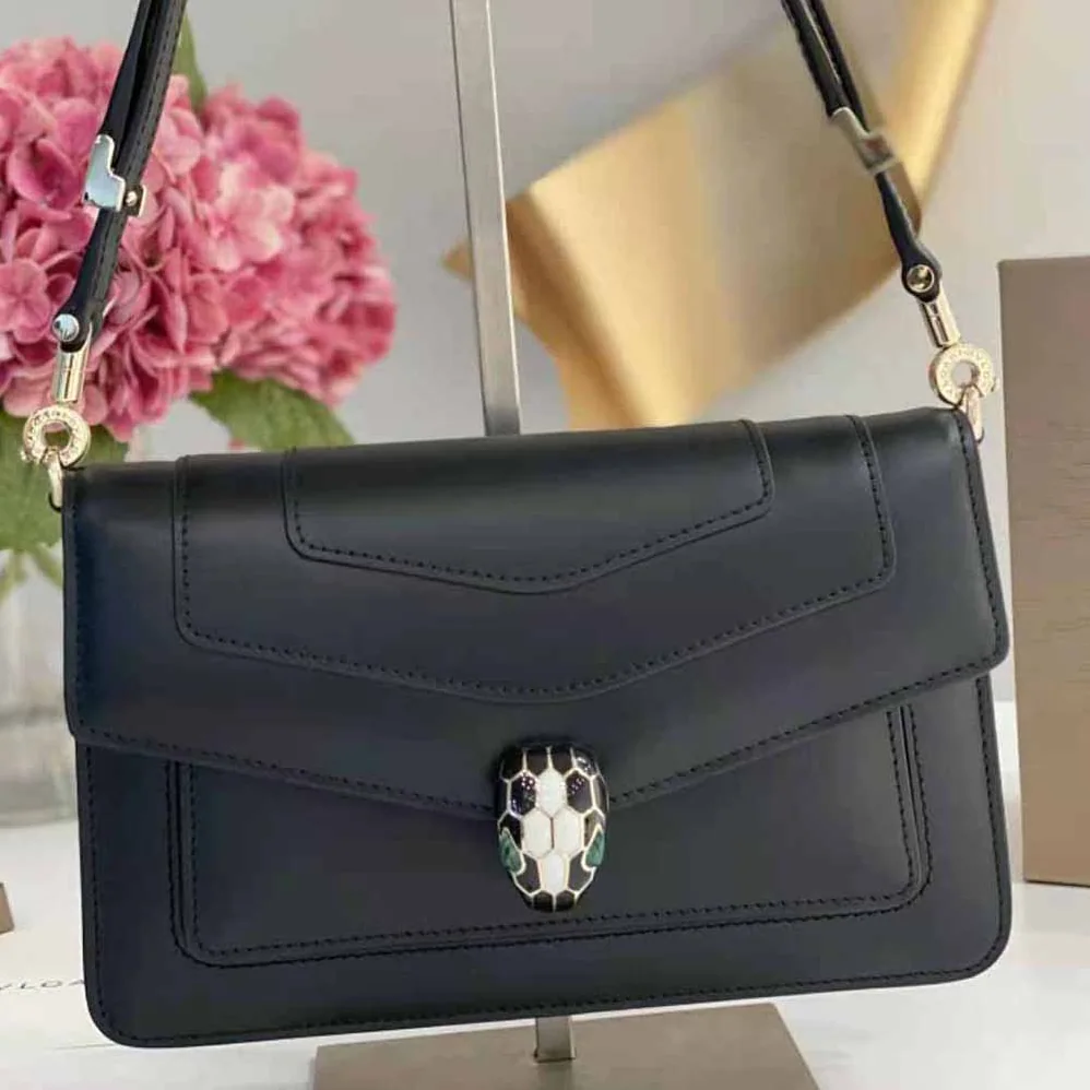 Bvlgari Serpenti Forever East-West Shoulder Bag for Women in Black Bvlgari Serpenti Forever East-West Shoulder Bag for Women in Black