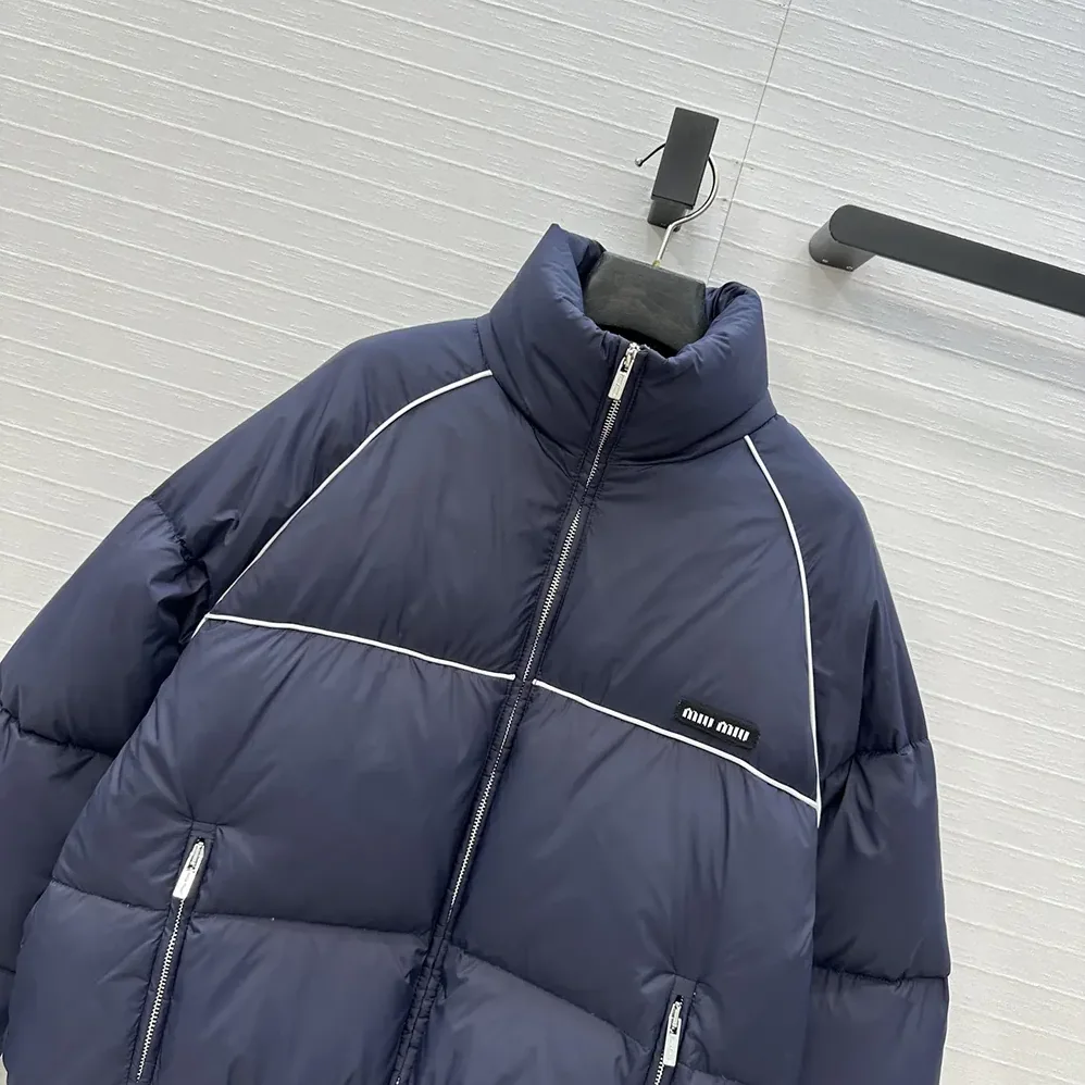 Miu Miu Technical Pongé Down Jacket for Women Miu Miu Technical Pongé Down Jacket for Women