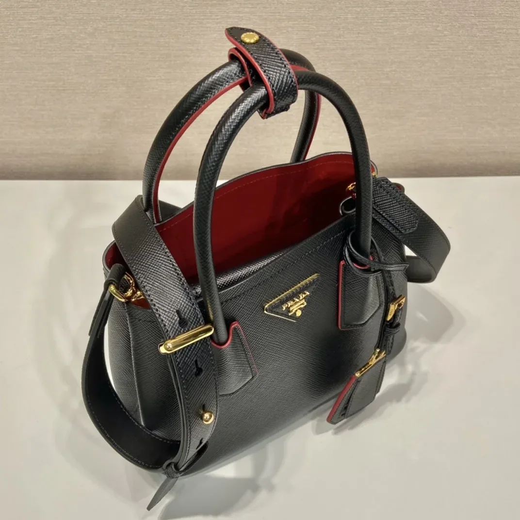 Prada Double Saffiano Mini Bag Black Prada Double Saffiano Mini Bag Black