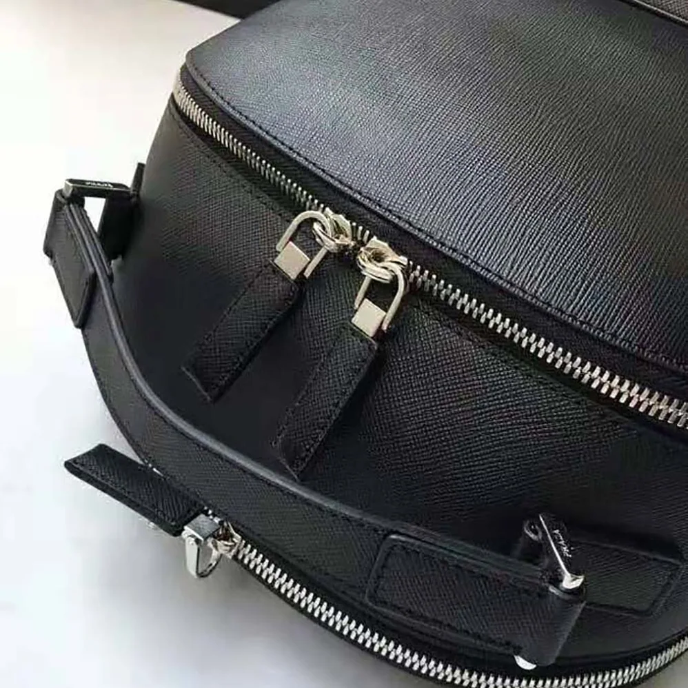 Prada Saffiano Leather Backpack for Men in Black Prada Saffiano Leather Backpack for Men in Black