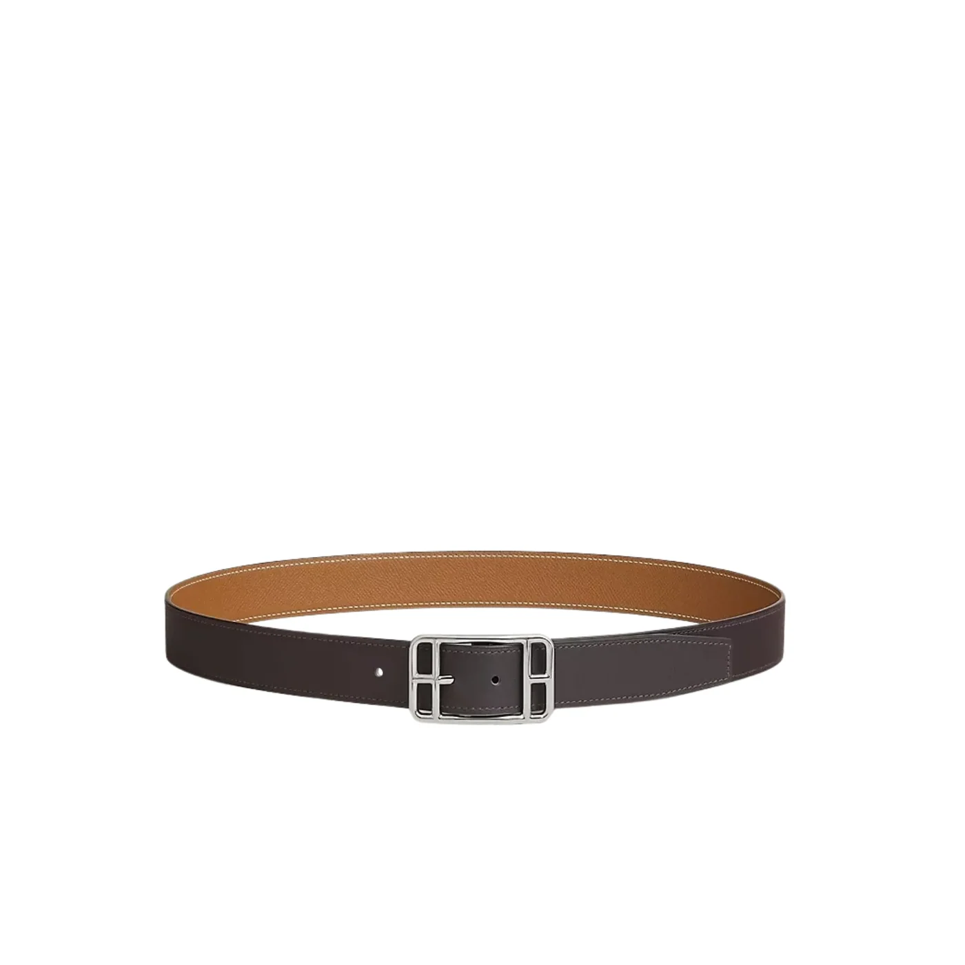 Hermes Cape Cod Reversible Belt Macassar in Brown