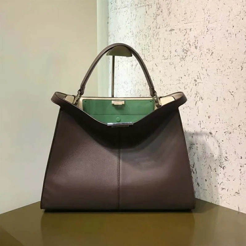 Fendi Peekaboo X-Lite in Leather Bag for Women in Brown