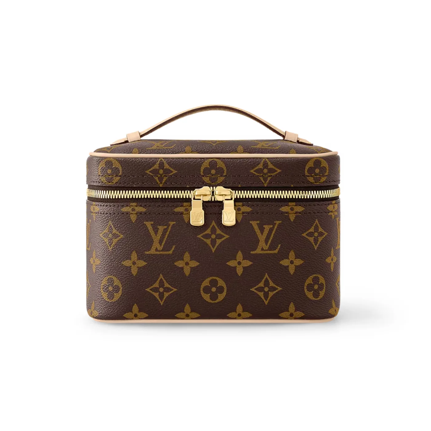Louis Vuitton Nice Mini Vanity Case in Brown Monogram Gold Hardware Louis Vuitton Nice Mini Vanity Case in Brown Monogram Gold Hardware