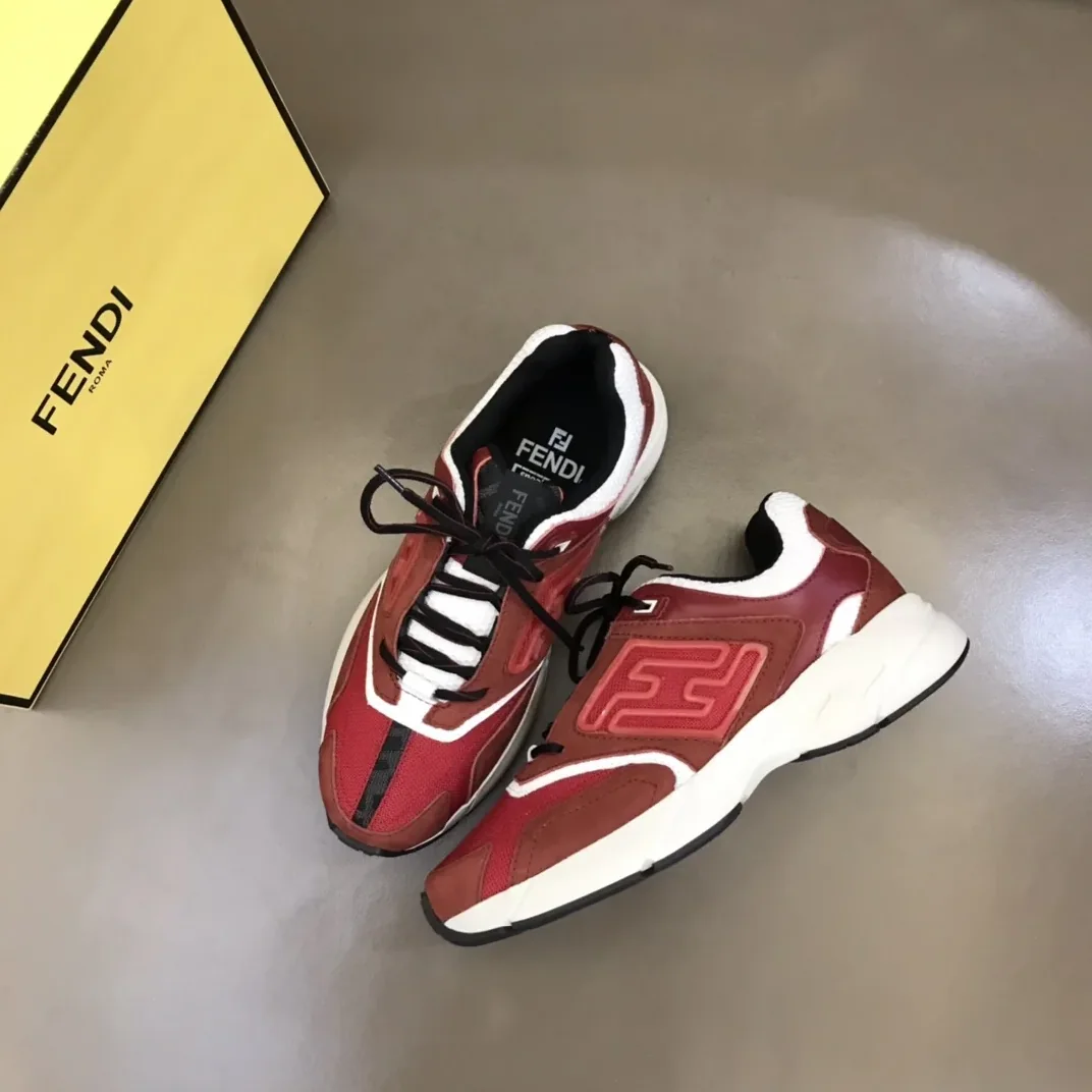 FD Fendi Faster Trainers Sneakers Burgundy 7E1555AKX6F1ICI FD Fendi Faster Trainers Sneakers Burgundy 7E1555AKX6F1ICI