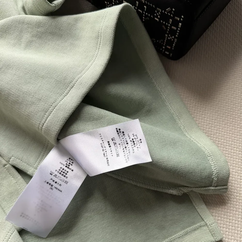 Dior Médaillon Embroidered Polo Shirt Green Cotton-Blend Piqué for Women Dior Médaillon Embroidered Polo Shirt Green Cotton-Blend Piqué for Women