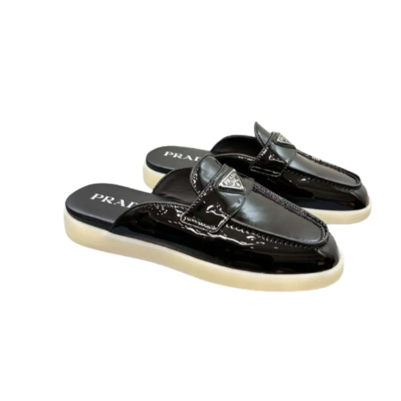 Prada Brushed Sabots Black Prada Brushed Sabots Black