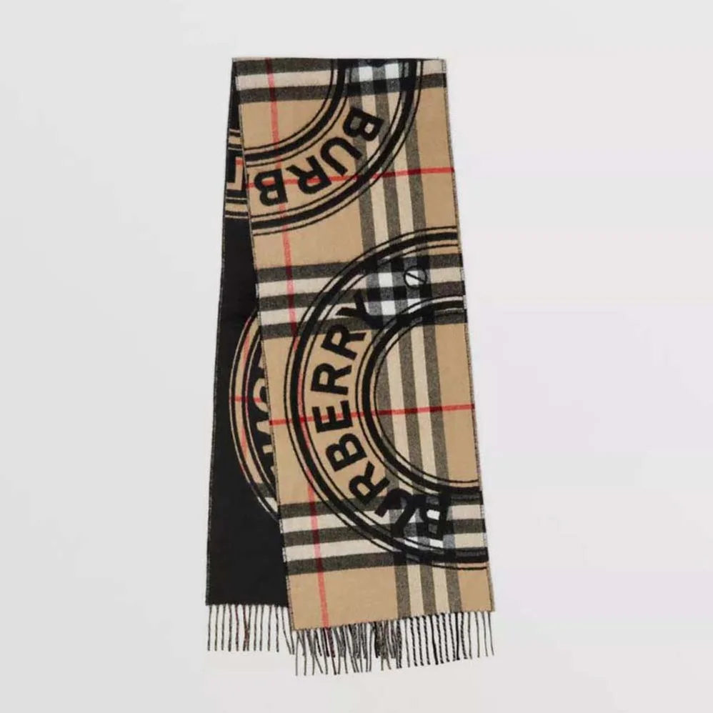 Burberry Montage Print Cashmere Scarf for Women in Black