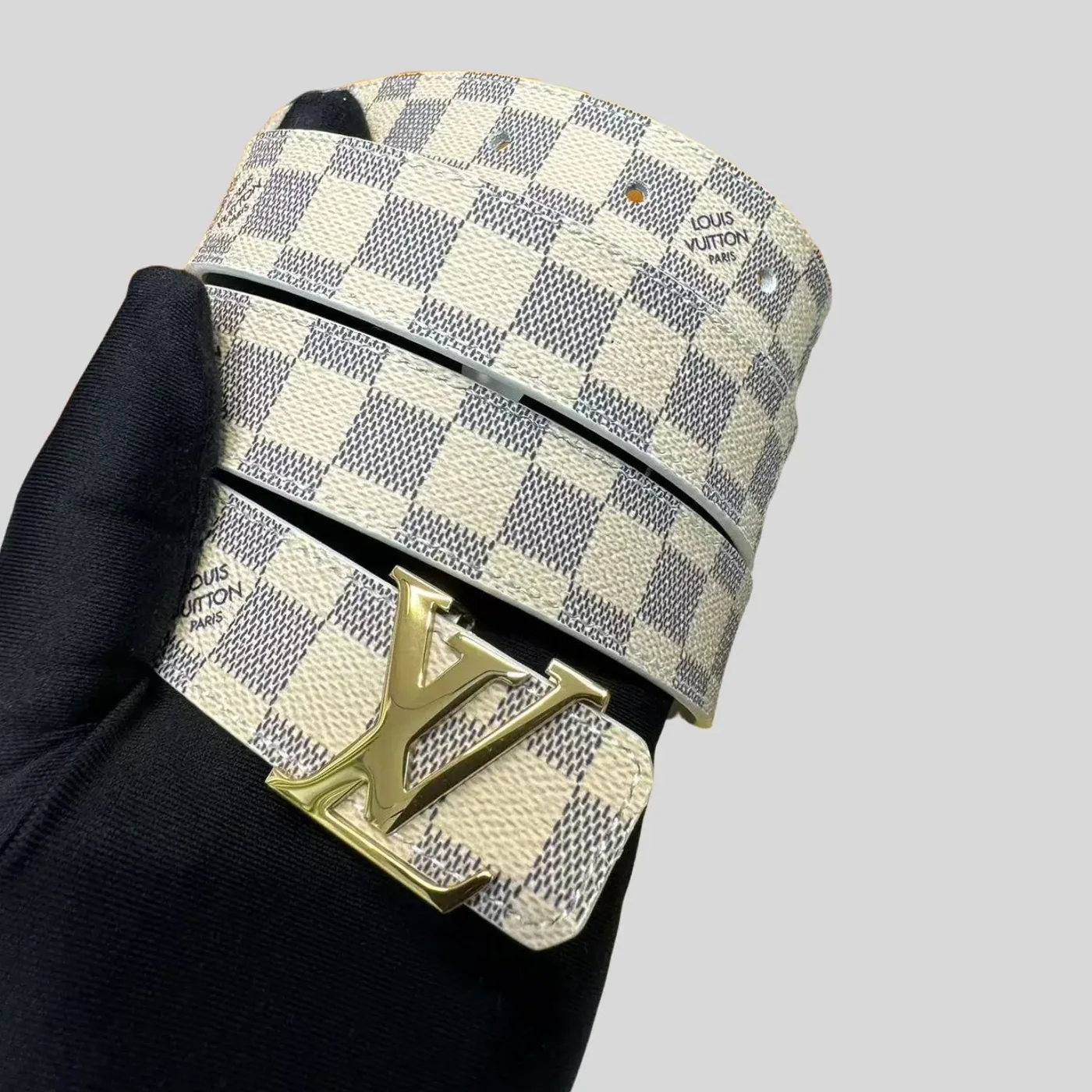 Louis Vuitton LV Initiales Reversible Belt Damier Azur Canvas, LV for Women's