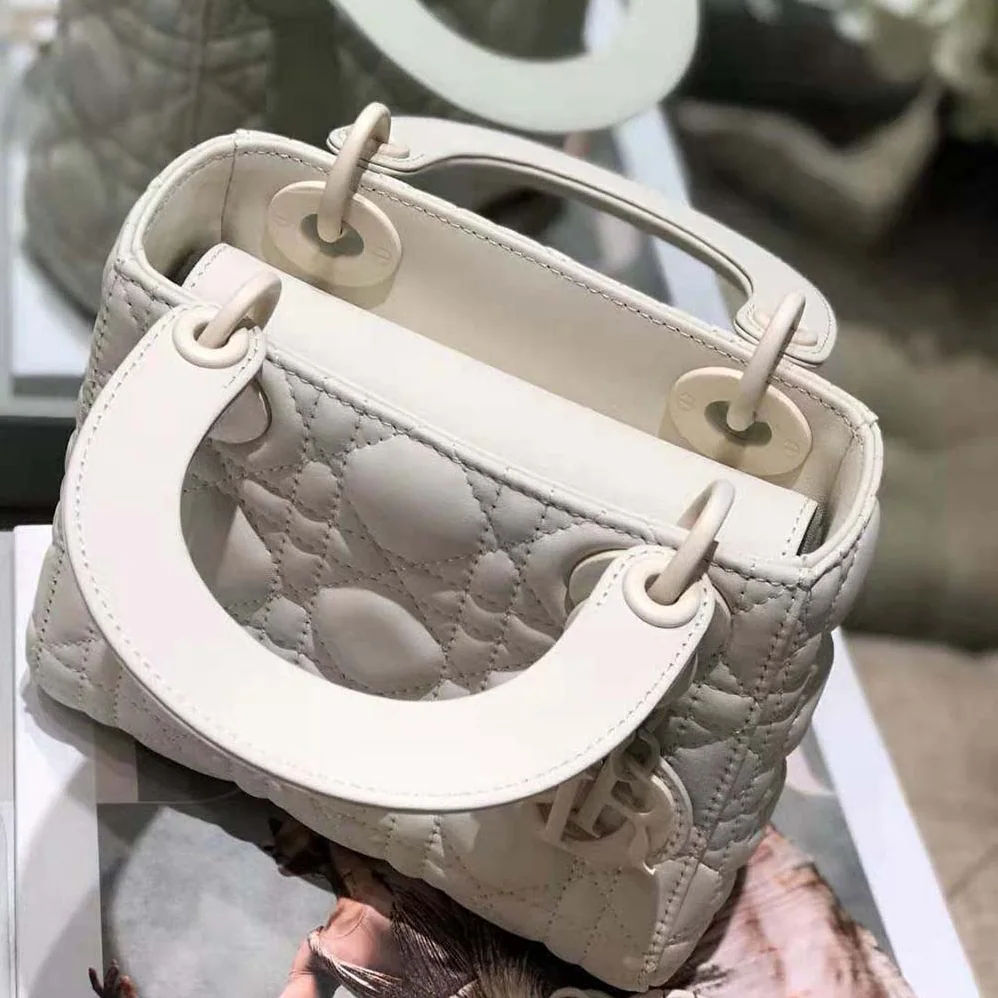 Dior Mini Lady Dior Bag Latte Ultramatte Cannage Calfskin for Women Dior Mini Lady Dior Bag Latte Ultramatte Cannage Calfskin for Women