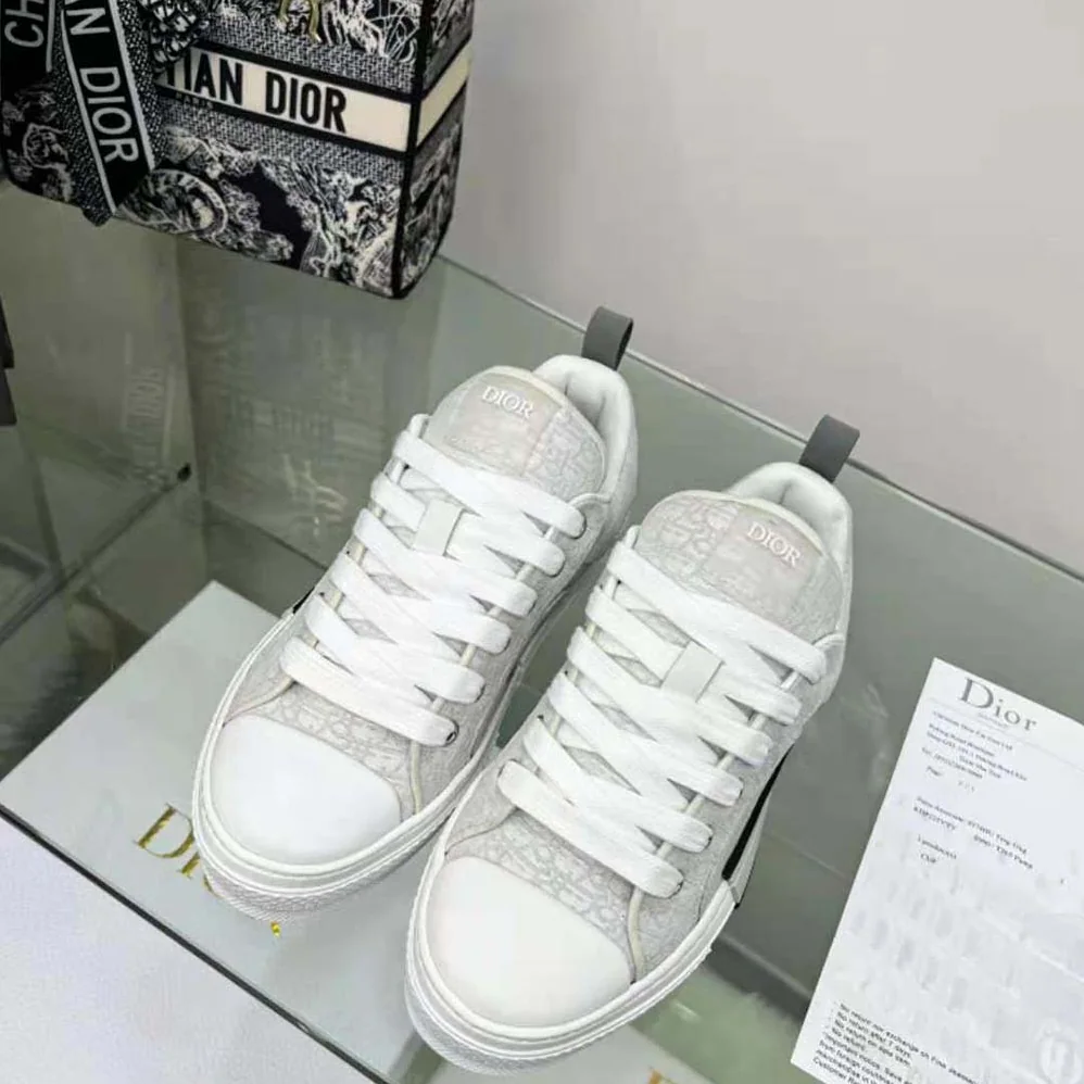 Dior B23 Skater Sneaker Cream Dior Oblique Jacquard for Men