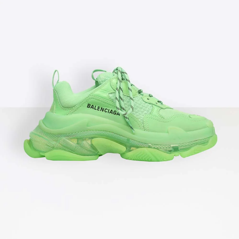 Balenciaga Triple S Clear Sole Trainers Oversized Multimaterial Sneakers for Unisex