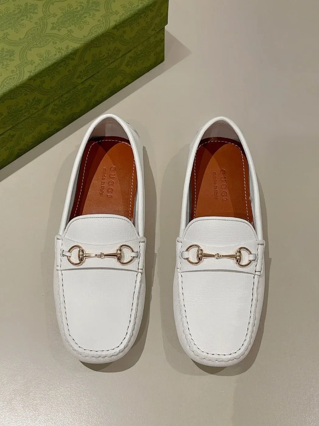 Gucci Horsebit Driver White for Men Gucci Horsebit Driver White for Men
