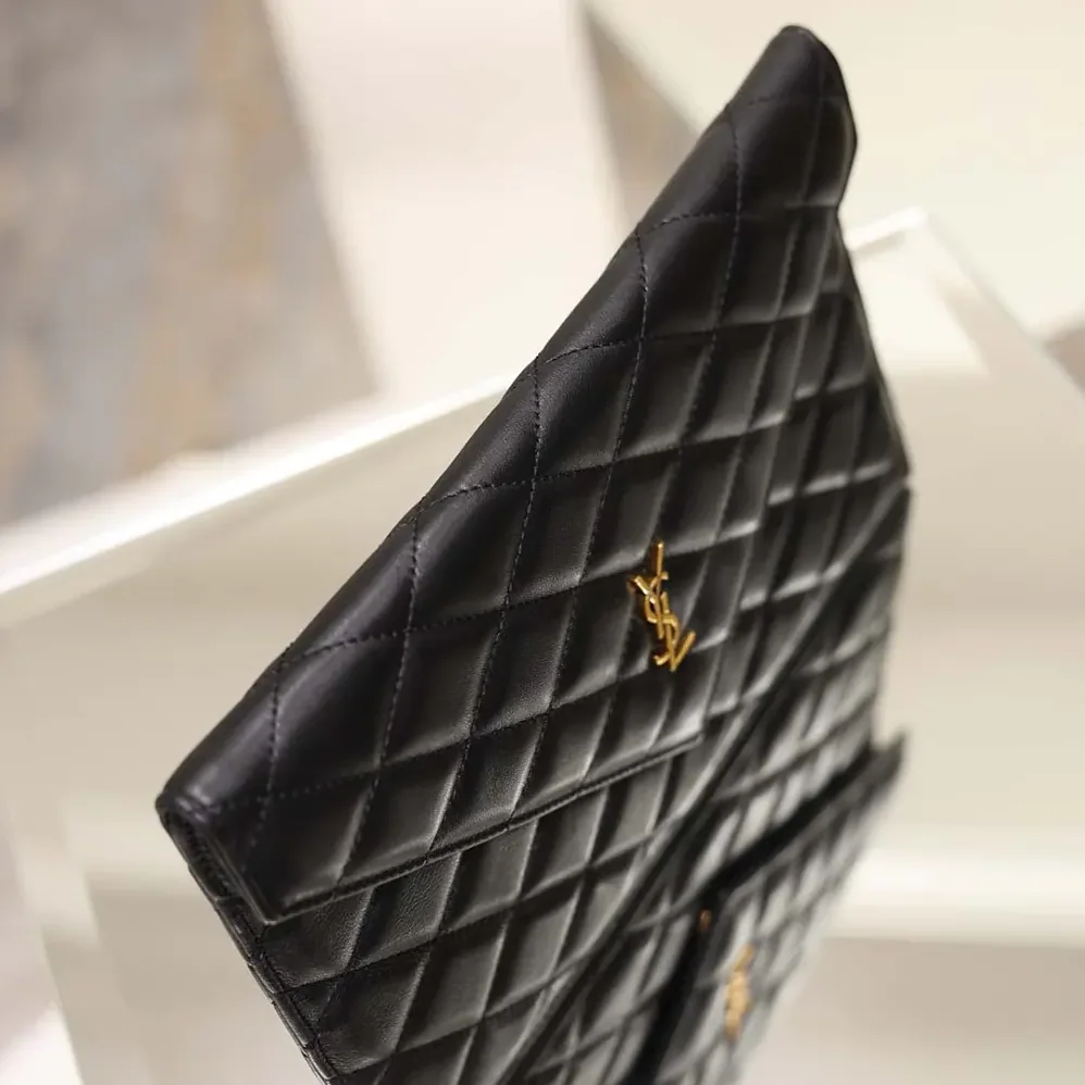 Saint Laurent YSL Paris Pouch In Lambskin Black for Women Saint Laurent YSL Paris Pouch In Lambskin Black for Women