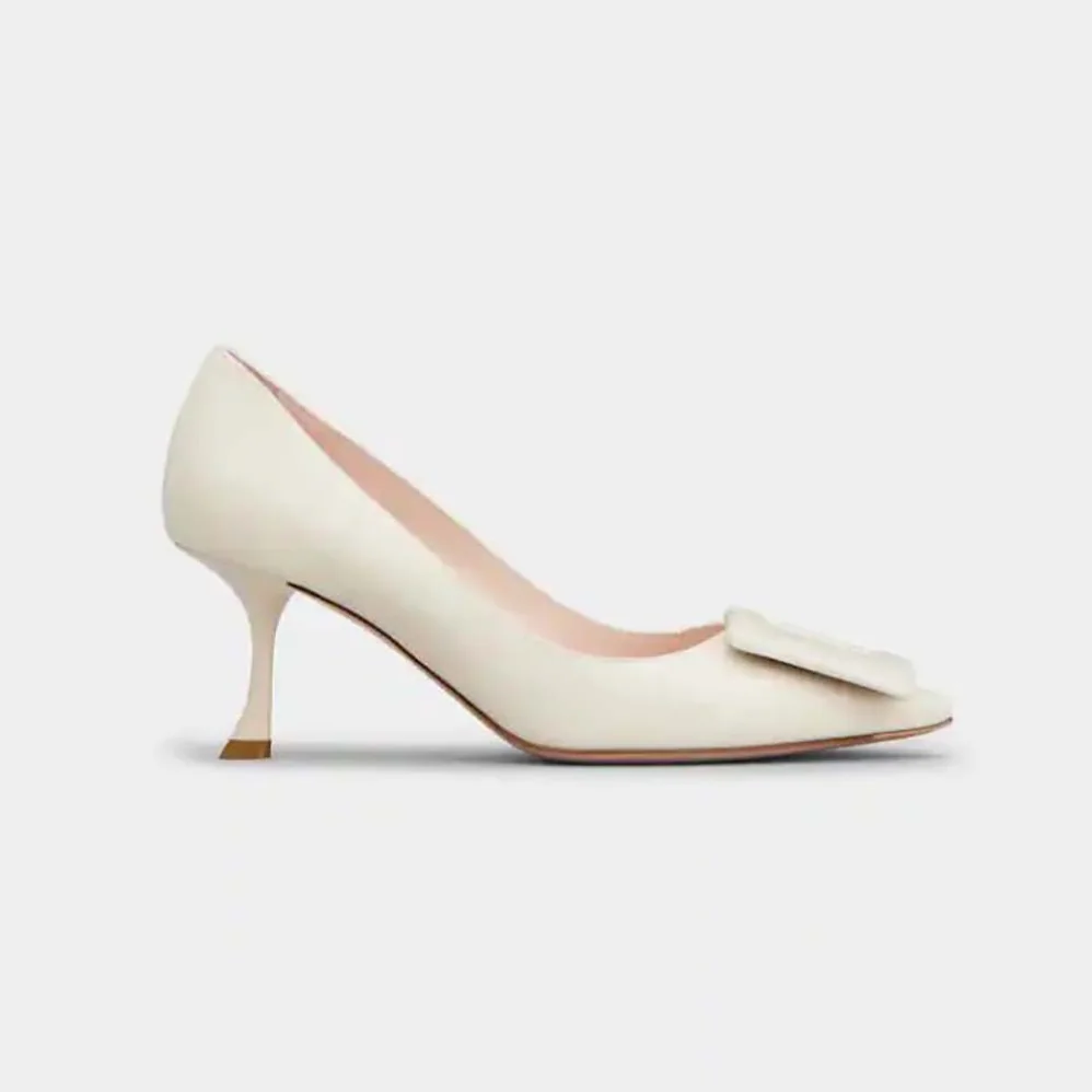 Roger Vivier Viv In The City Pumps in Patent Leather for Women in White Roger Vivier Viv In The City Pumps in Patent Leather for Women in White