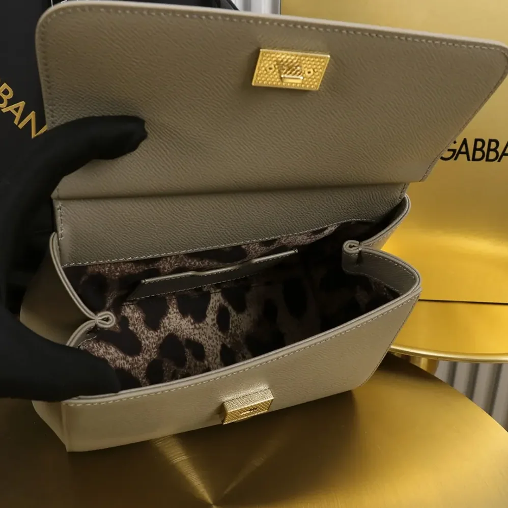 Dolce Gabbana D&G Small Sicily Handbag in Dauphine Calfskin for Women in Gray Dolce Gabbana D&G Small Sicily Handbag in Dauphine Calfskin for Women in Gray