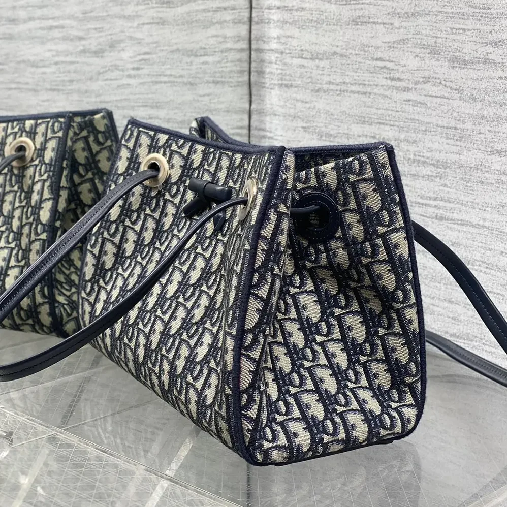 Dior Small Shopping Bag Blue Dior Oblique Jacquard for Women Dior Small Shopping Bag Blue Dior Oblique Jacquard for Women