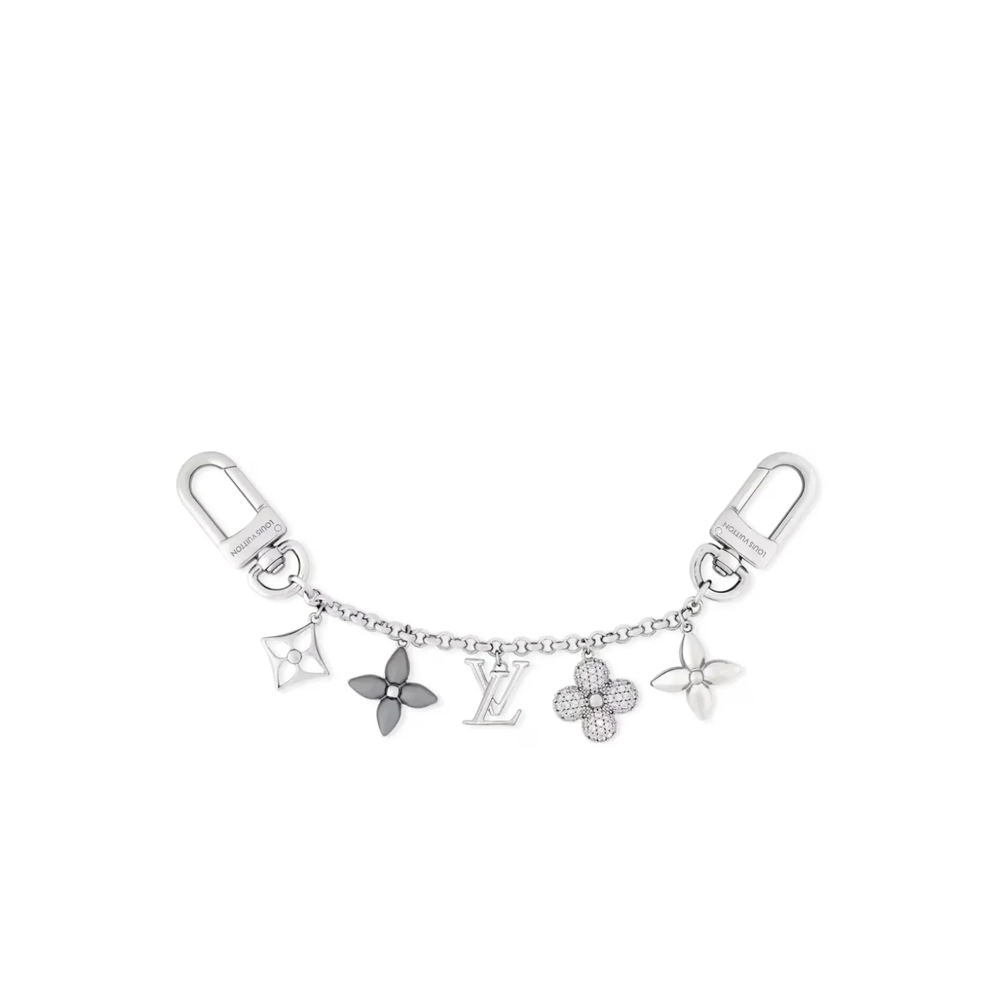 Louis Vuitton Spring Street Strass Chain Bag Charm Silver Hardware