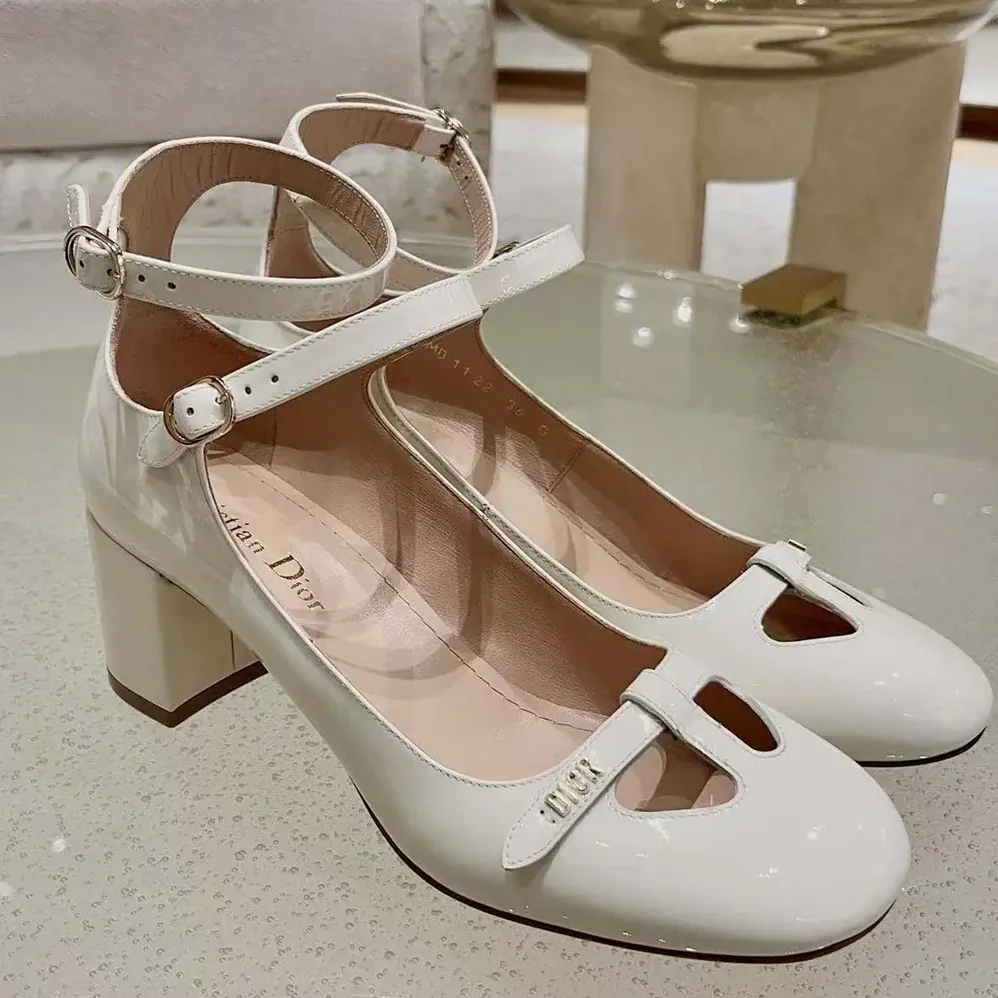 Dior Aime Dior Pump White Patent Calfskin for Women Dior Aime Dior Pump White Patent Calfskin for Women