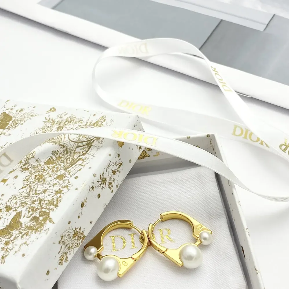 Dior Medium Dior Tribales New Look Earrings Gold-Finish and Silver for Women in Finish Metal