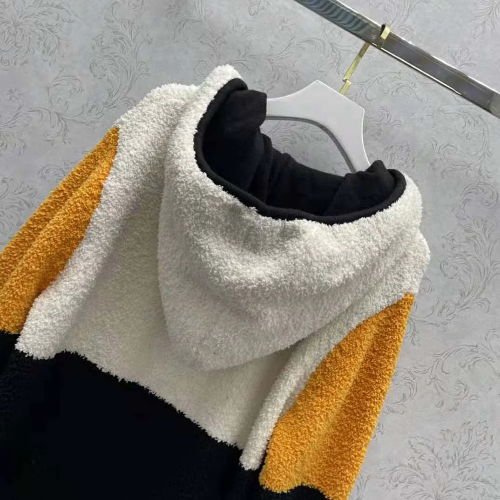 Fendi Multicolor Wool Sweatshirt with Drawstring Hood for Women