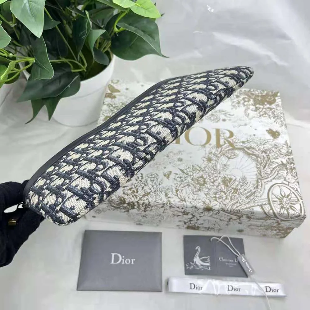 Dior Diortravel Travel Kit Blue Dior Oblique Jacquard for Women