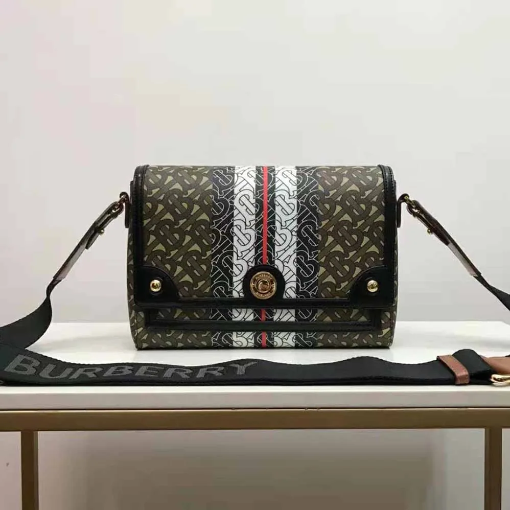 Burberry Monogram Stripe E for Women in canvas Note Crossbody Bag Burberry Monogram Stripe E for Women in canvas Note Crossbody Bag