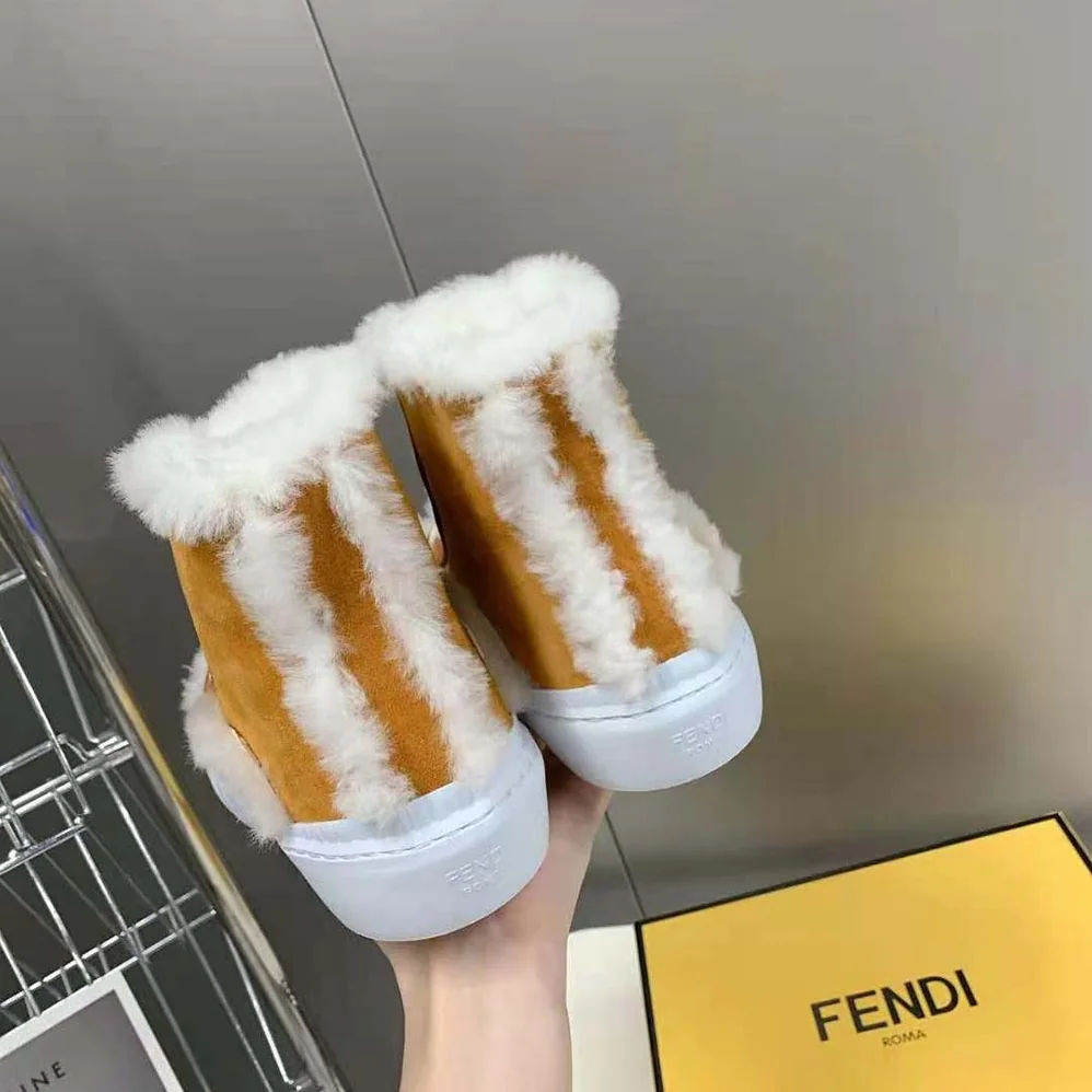 Fendi Force Yellow Suede High for Women in Tops