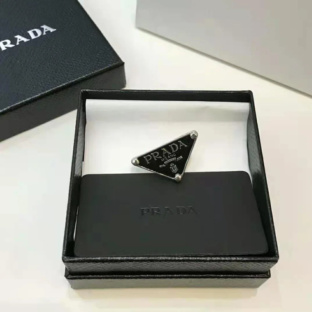Prada Symbole Single Earring for Women in Black Prada Symbole Single Earring for Women in Black