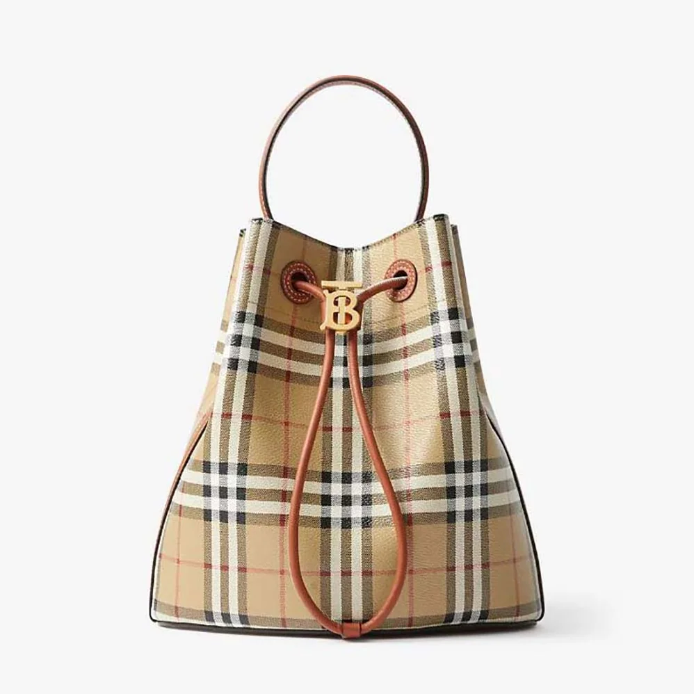 Burberry Small TB Bucket Bag for Women in Brown