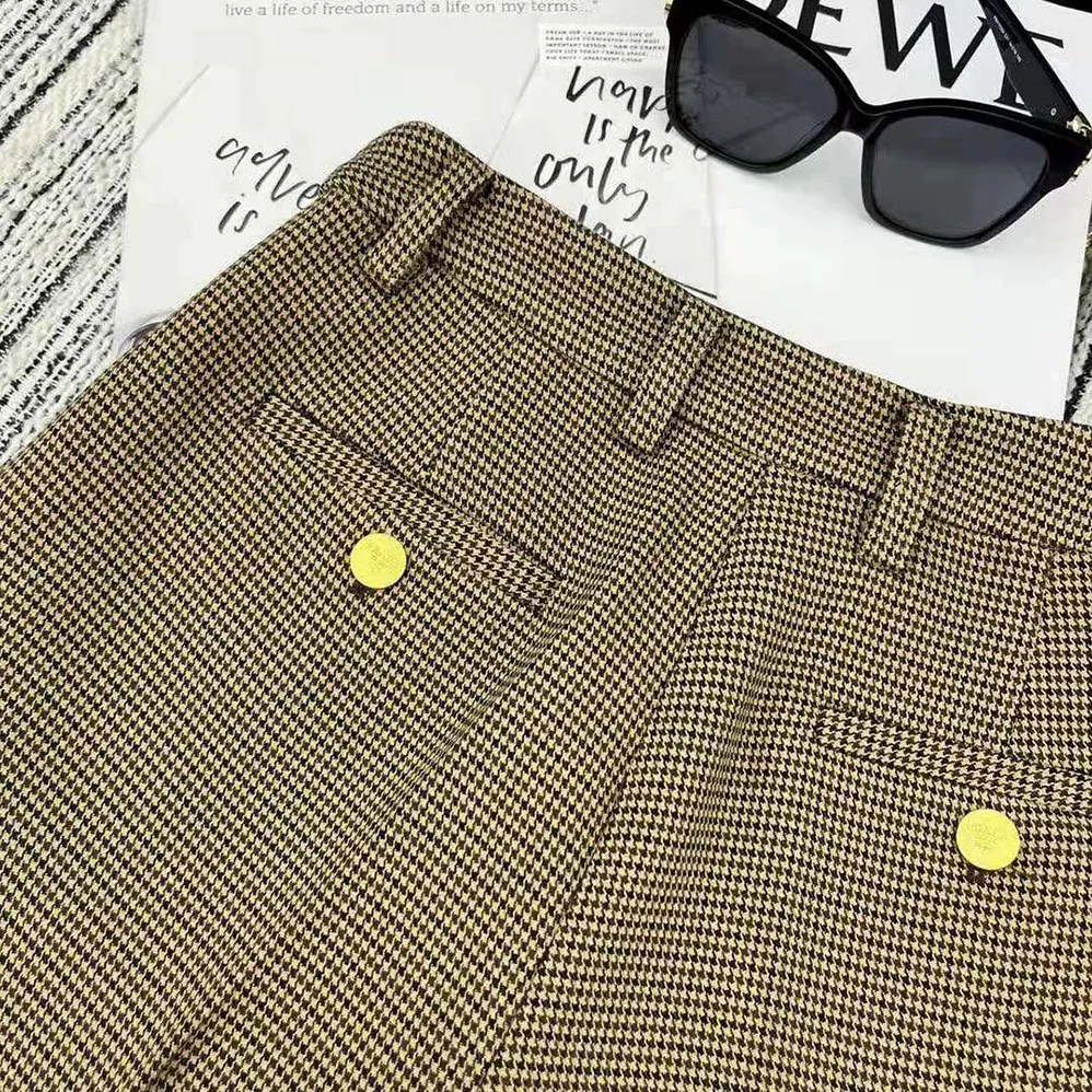 Prada Houndstooth Check Shorts for Women Prada Houndstooth Check Shorts for Women