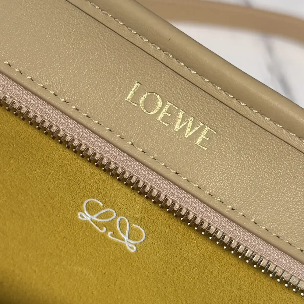 Loewe Small Amazona 180 Bag in Soft Calfskin for Women in Silk Beige