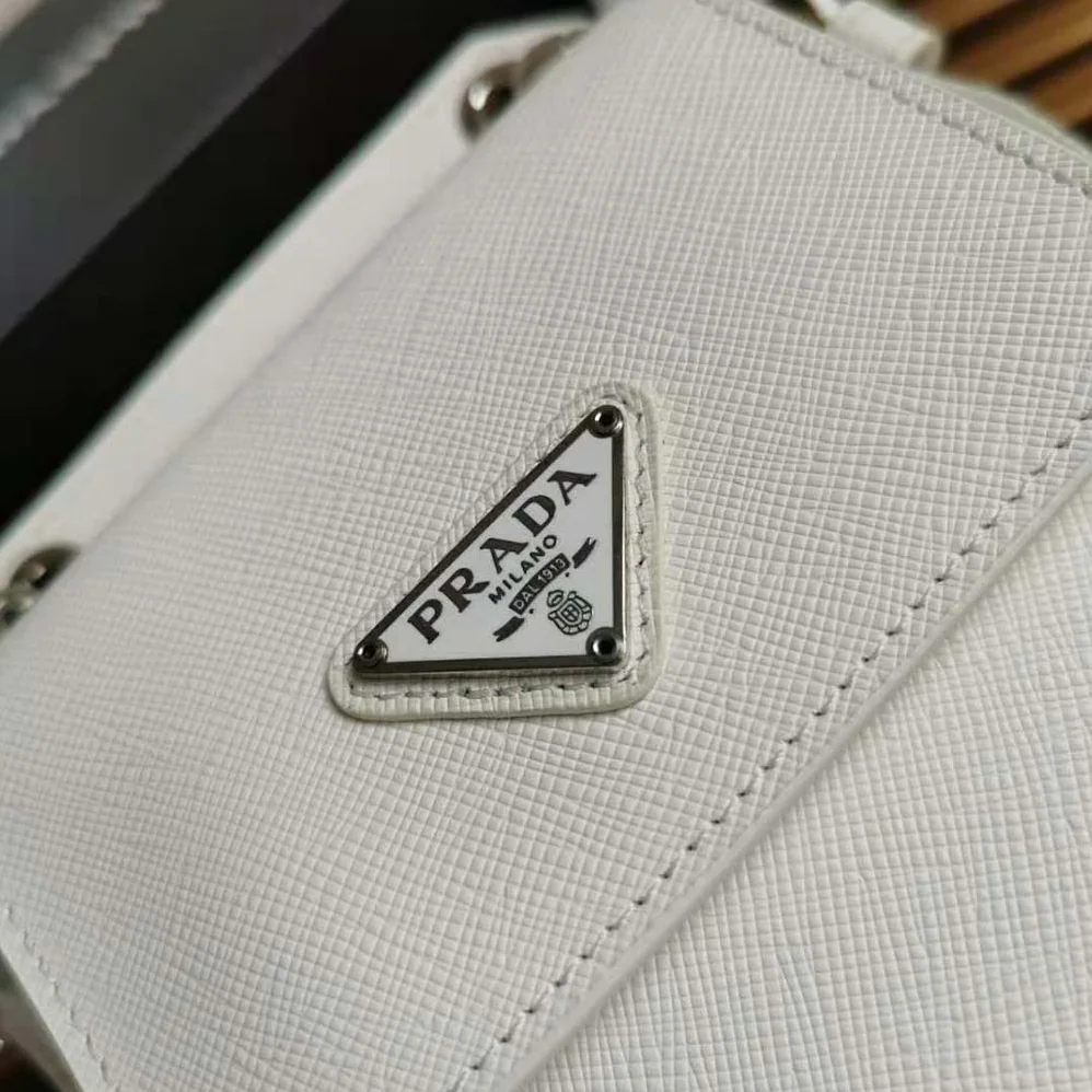 Prada Saffiano Leather Smartphone Case for Men in White Prada Saffiano Leather Smartphone Case for Men in White