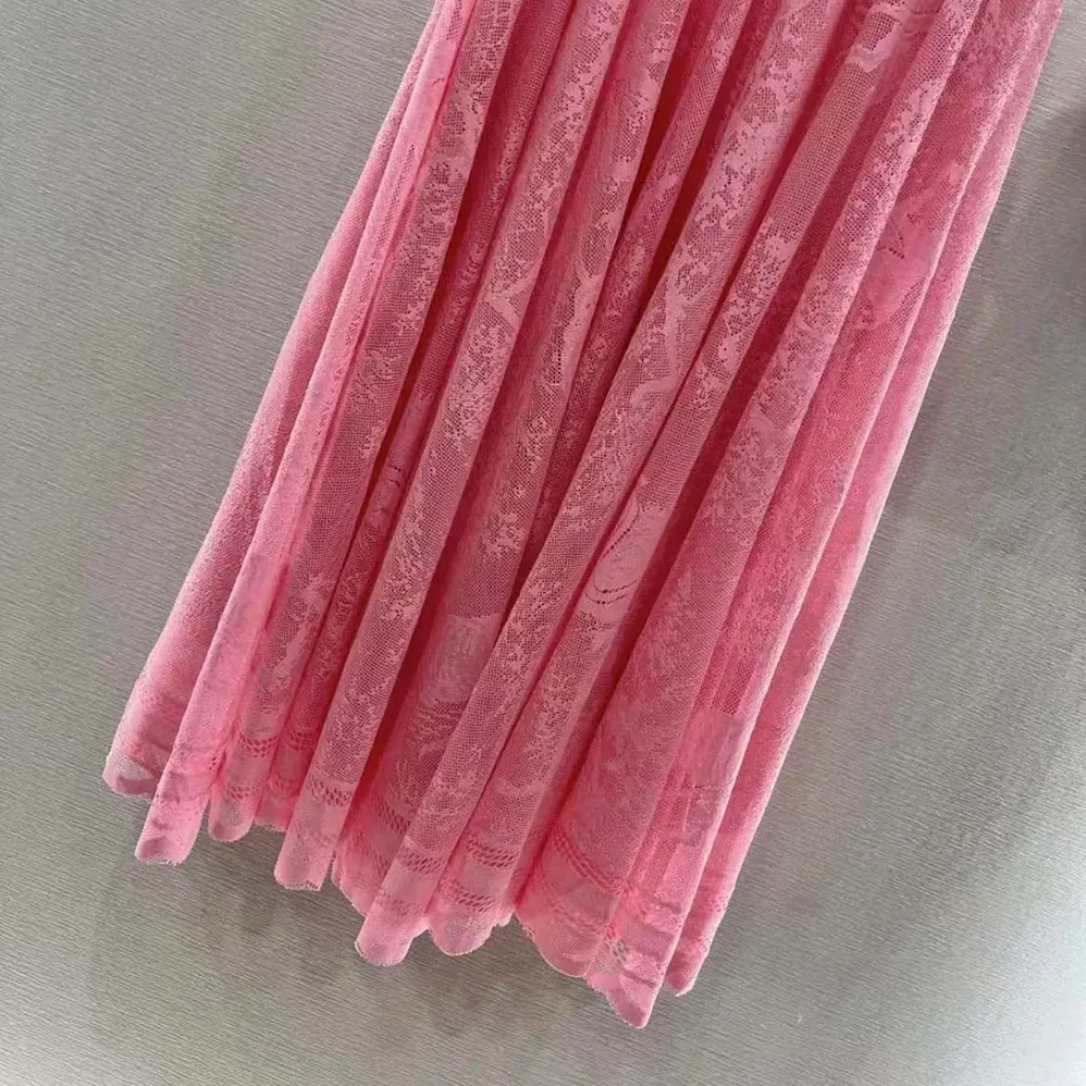 Dior Dioriviera Mid-Length Flared Skirt Cherry Blossom Pink for Women